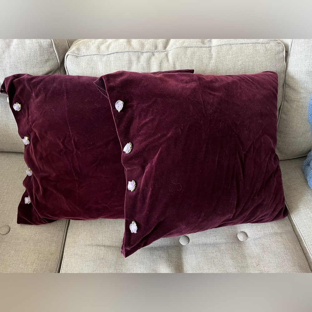 Nicole Miller velvet throw pillows with inserts